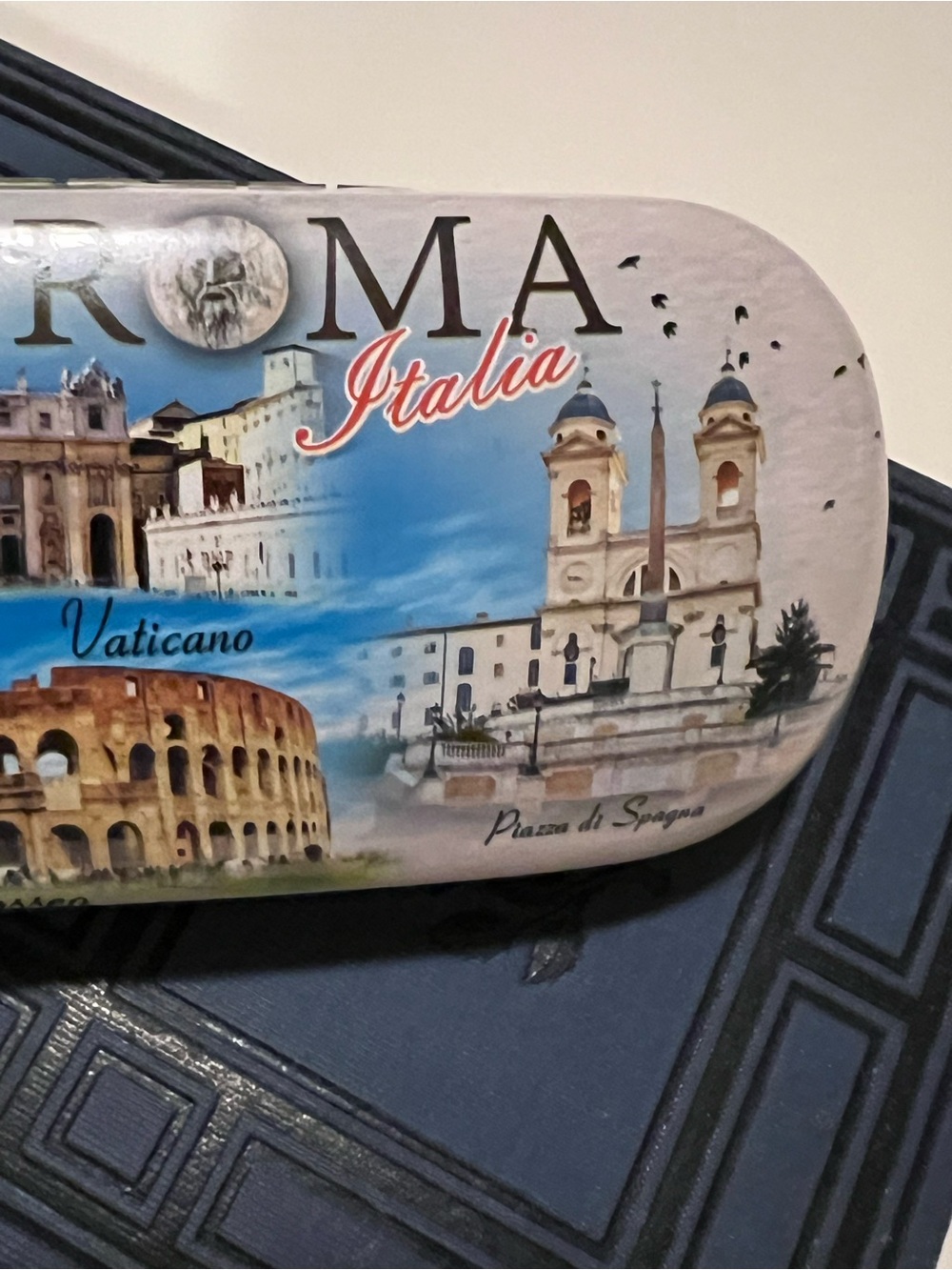 NWOT ROME THEMED HARD SHELL GLASSES CASE. - Picture 3 of 7